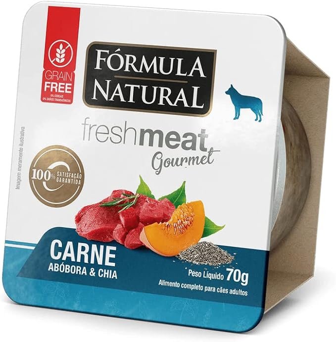 Adimax Ração Úmida Fórmula Natural Patê para Cães Sabor Carne 70g