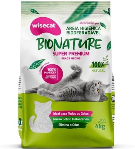 Bionature Wisecat Areia Higiênica Biodegradável