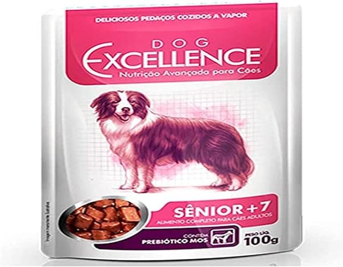 Excellence Ração Úmida Sachê para Cães Sênior +7 100g