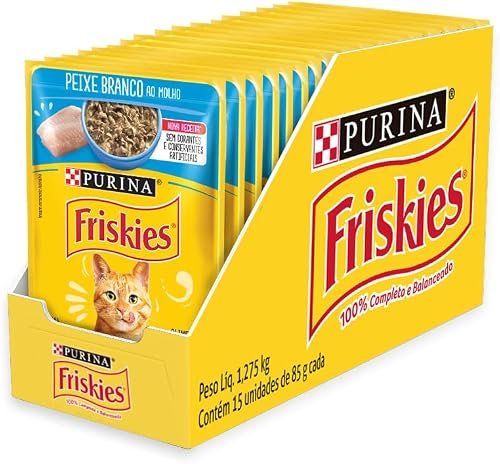Friskies Ração Úmida para Gatos Adultos Peixe Branco, pack
