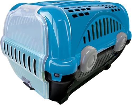 Furacão Pet Caixa de Transporte Luxo Azul e Cinza
