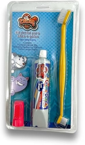 Kit Bucal para Cães e Gatos com Dedeira para Escovação