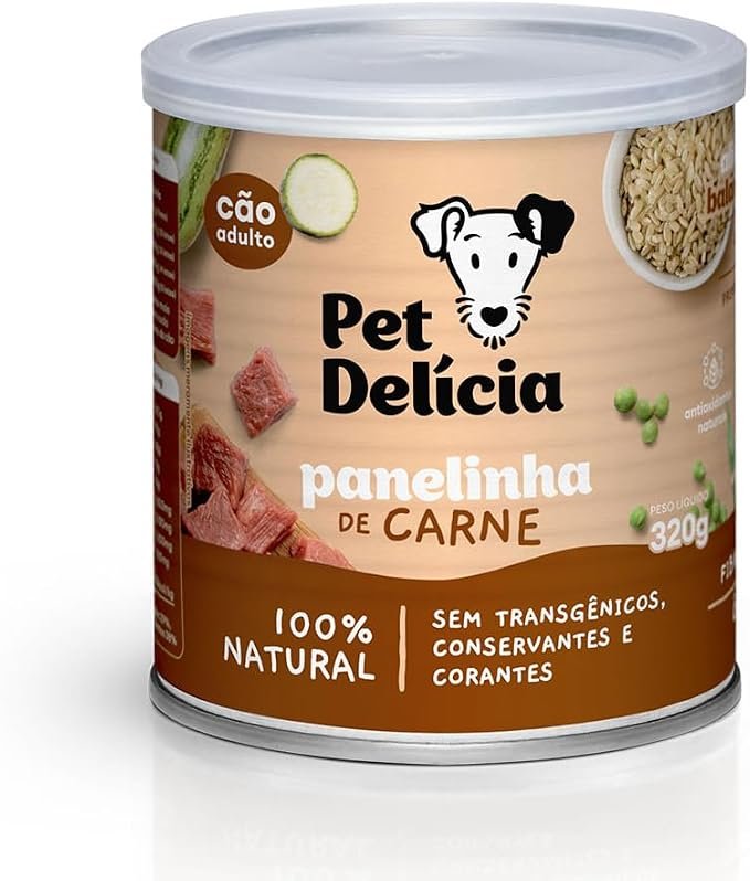 Pet Delícia Panelinha de Carne 320g - Alimentação Natural para Cães