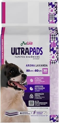 Petlike Ultrapads Tapete Higiênico Lavanda, 80 x 60 cm, 30 unidades