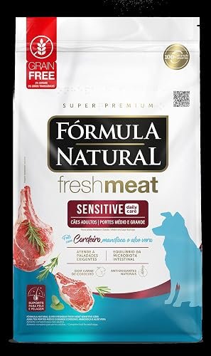 Ração Fórmula Natural Fresh Meat Sensitive Médio e Grande, 12 kg