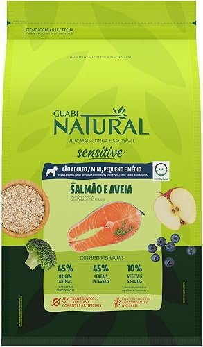 Ração Guabi Natural Sensitive Cães Adultos Mini, Pequeno e Médio, 10,1 kg