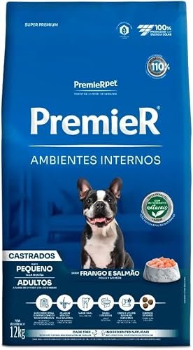 Ração Premier para Cães Adultos Castrados Sabor Frango e Salmão, 12 kg